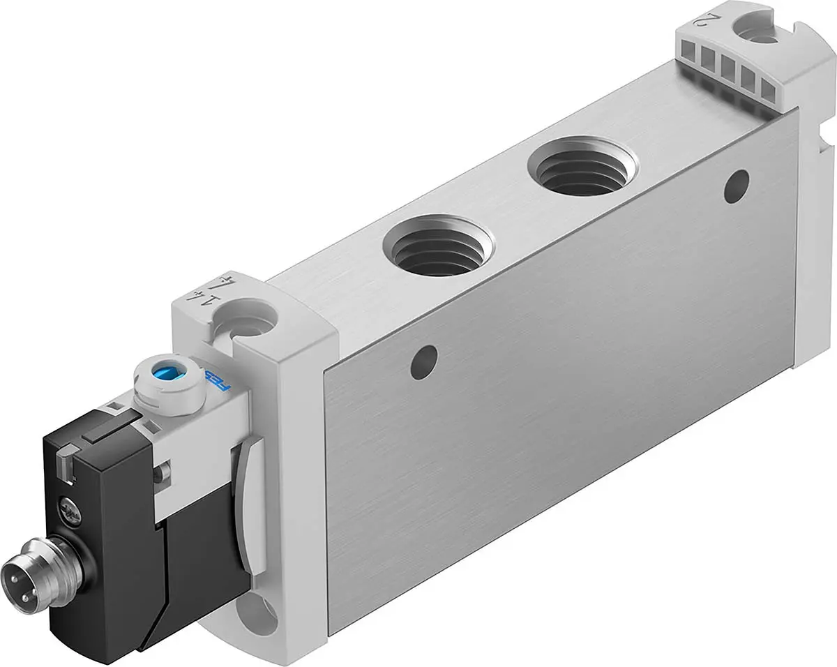 Produktfoto 1 von Festo VUVG 8031531 Magnetventil 5/2 Inline G1/4, Elektromagnet-betätigt 24V dc