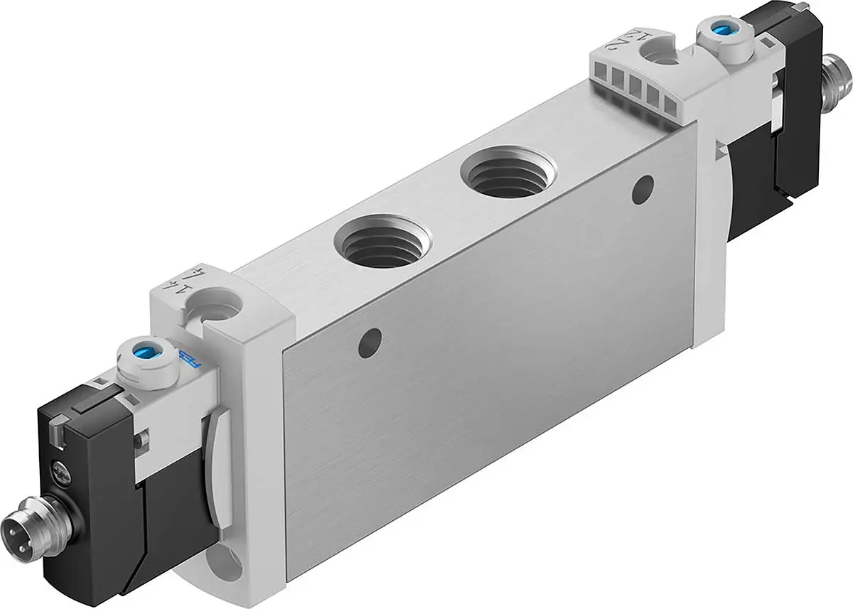 Produktfoto 1 von Festo VUVG 8031533 Magnetventil 5/2 Inline G1/4, Elektromagnet-betätigt 24V dc