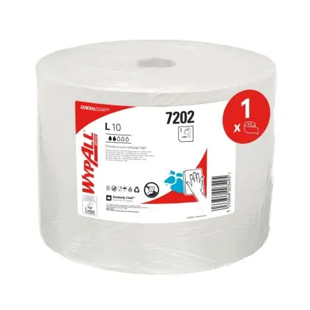 Produktfoto 1 von WYPALL WypAll L10 General Clean Papierhandtuch Rolle, 380 x 240 mm 1, 1000-Blatt