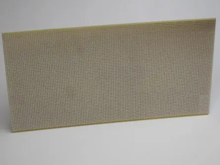 Produktfoto 1 von CIF Lochrasterplatine 1, Raster 2.54 mm, PCB-Bohrung 1 mm 1.6 mm 220 mm Papier, Kunstharz-beschichtet FR2 100mm