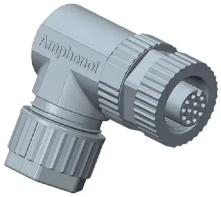 Produktfoto 1 von Amphenol Industrial SR7001 18.6 mm M12 Rundsteckverbinder Buchse 8-polig Buchse 2A Kabel IP67