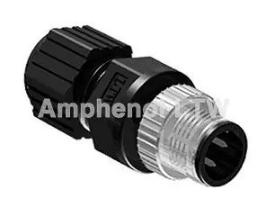 Produktfoto 1 von Amphenol Industrial SL8001 15.3 mm M12 Rundsteckverbinder Stecker 4-polig Stecker 4A Kabel IP68