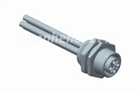 Produktfoto 1 von Amphenol Industrial M12, 4-polig Sensor-Betätigungselementkabel, Gerade Buchse / Nicht abgeschlossen, Länge 300 mm