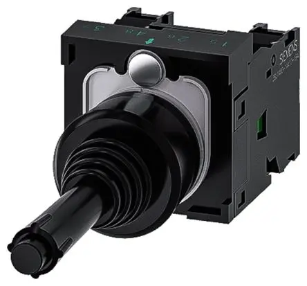 Produktfoto 1 von Siemens SIRIUS ACT 3SU11 Joystick, 1-poliger Umschalter / 10A, IP67, IP65, IP20 Griff Typ Rund
