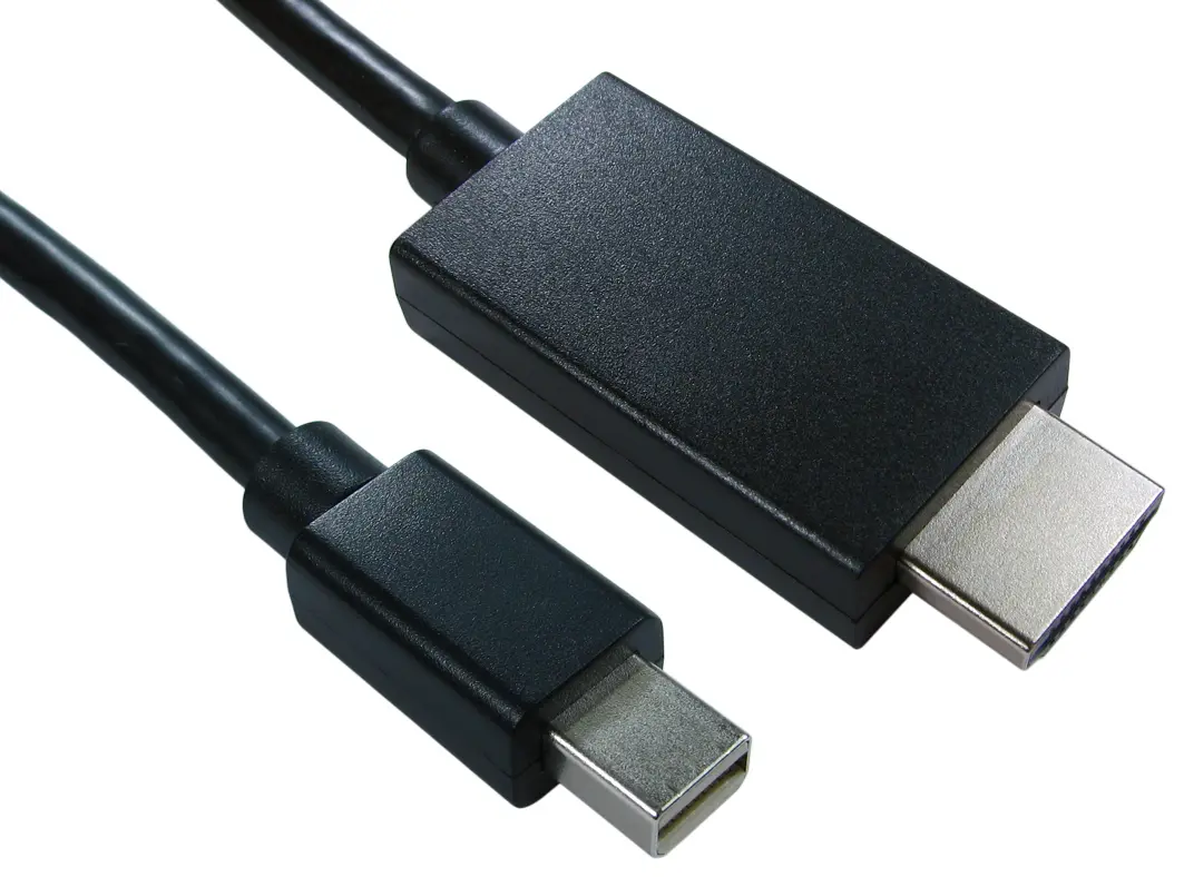 Produktfoto 1 von RS PRO, Stecker DisplayPort-Kabel A Mini-DisplayPort B HDMI - Stecker, 2 m Polyvinylchlorid