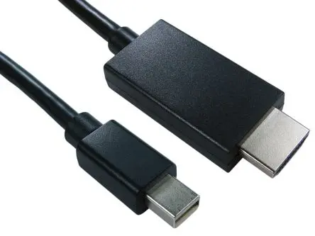 Produktfoto 1 von RS PRO, Stecker DisplayPort-Kabel A Mini-DisplayPort B HDMI - Stecker, 3 m Polyvinylchlorid