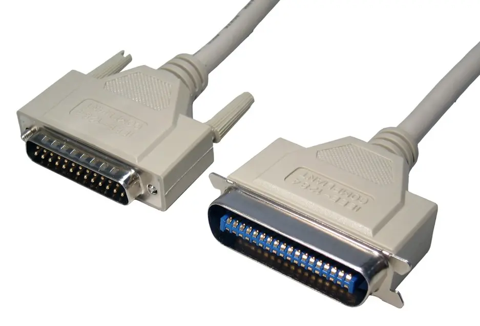 RS PRO Parallel-Kabel DB25-Stecker Stecker C36 Stecker L. 10 m, Grau
