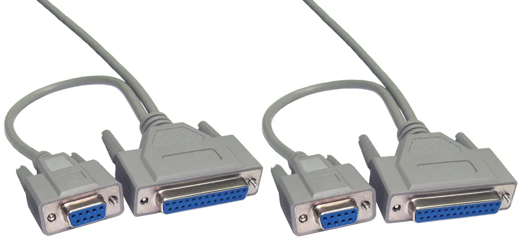 Produktfoto 1 von RS PRO SL Serielles Kabel Buchse / DB9, DB25-Stecker Buchse, 2.5 m Polyvinylchlorid, Grau, REACH, CE