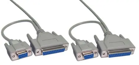 Produktfoto 1 von RS PRO SL Serielles Kabel / D-Sub, 25-polig, D-Sub, 9-polig Buchse / DB9, DB25-Stecker Buchse, 2.5 m Polyvinylchlorid,