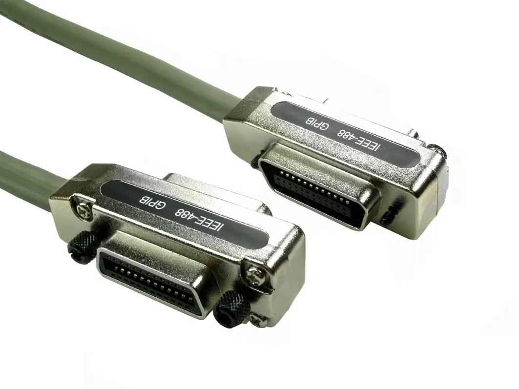 Produktfoto 1 von RS PRO Parallel-Kabel GPIB Stecker/Buchse IEEE 488 Stecker/Buchse L. 2 m, Grau