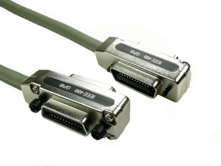 Produktfoto 1 von RS PRO Parallel-Kabel GPIB Stecker/Buchse IEEE 488 Stecker/Buchse L. 2 m, Grau