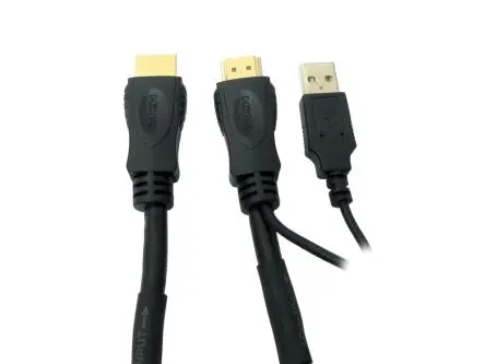 Produktfoto 1 von RS PRO NLHDMI HDMI 1.4 HDMI-Kabel A HDMI Stecker B HDMI Stecker, 15 m, Schwarz