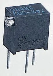 Produktfoto 1 von Vishay T63 14-Gang THT Trimmer-Potentiometer, Seitliche Einstellung, 200Ω, ±10%, 0.25W, Pin, L. 7.5mm