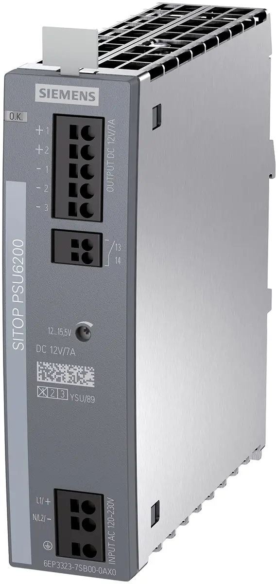 Produktfoto 1 von Siemens SITOP PSU6200 DIN-Schienen Netzteil Getaktet 12V dc / 7A 84W 120 → 230 V ac / 120 → 240V dc