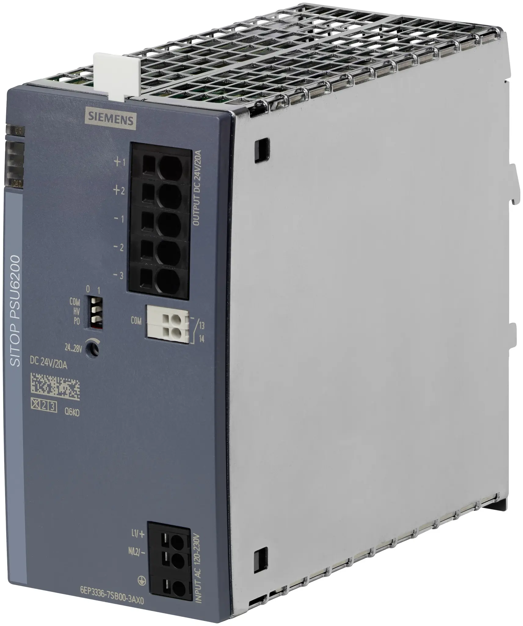 Produktfoto 1 von Siemens SITOP PSU6200 DIN-Schienen Netzteil Getaktet 24V dc / 20A 480W 120 → 230 V ac / 120 → 240V dc