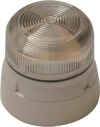 Produktfoto 1 von Klaxon Xenon Filament/Warnsummer Signalleuchte 24V dc Klar Oberfläche, Ø 85 mm x 81 mm IP65
