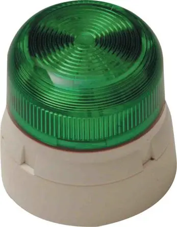 Produktfoto 1 von Klaxon LED Blinkend/Statisch Signalleuchte 230V dc Grün Oberfläche, Ø 85 mm x 81 mm IP65