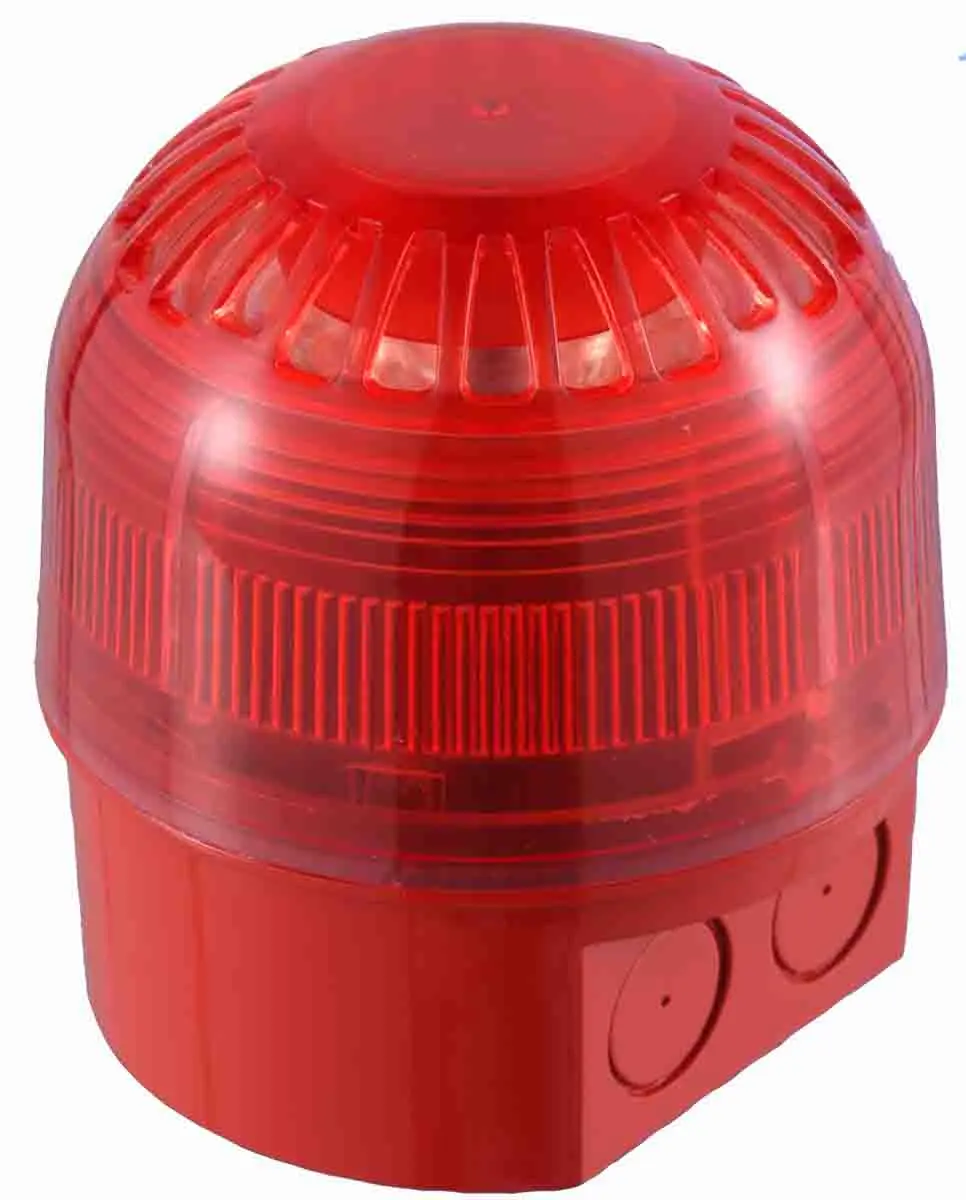 Produktfoto 1 von Klaxon LED Alarm-Leuchtmelder Rot / 106dB, 17 → 60 V dc