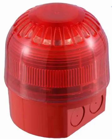 Produktfoto 1 von Klaxon Sonos LED, Filament/Warnsummer-Licht Schall- und Lichtsignal-Kombination 60V Rote tiefe Basis IP65 Oberfläche /