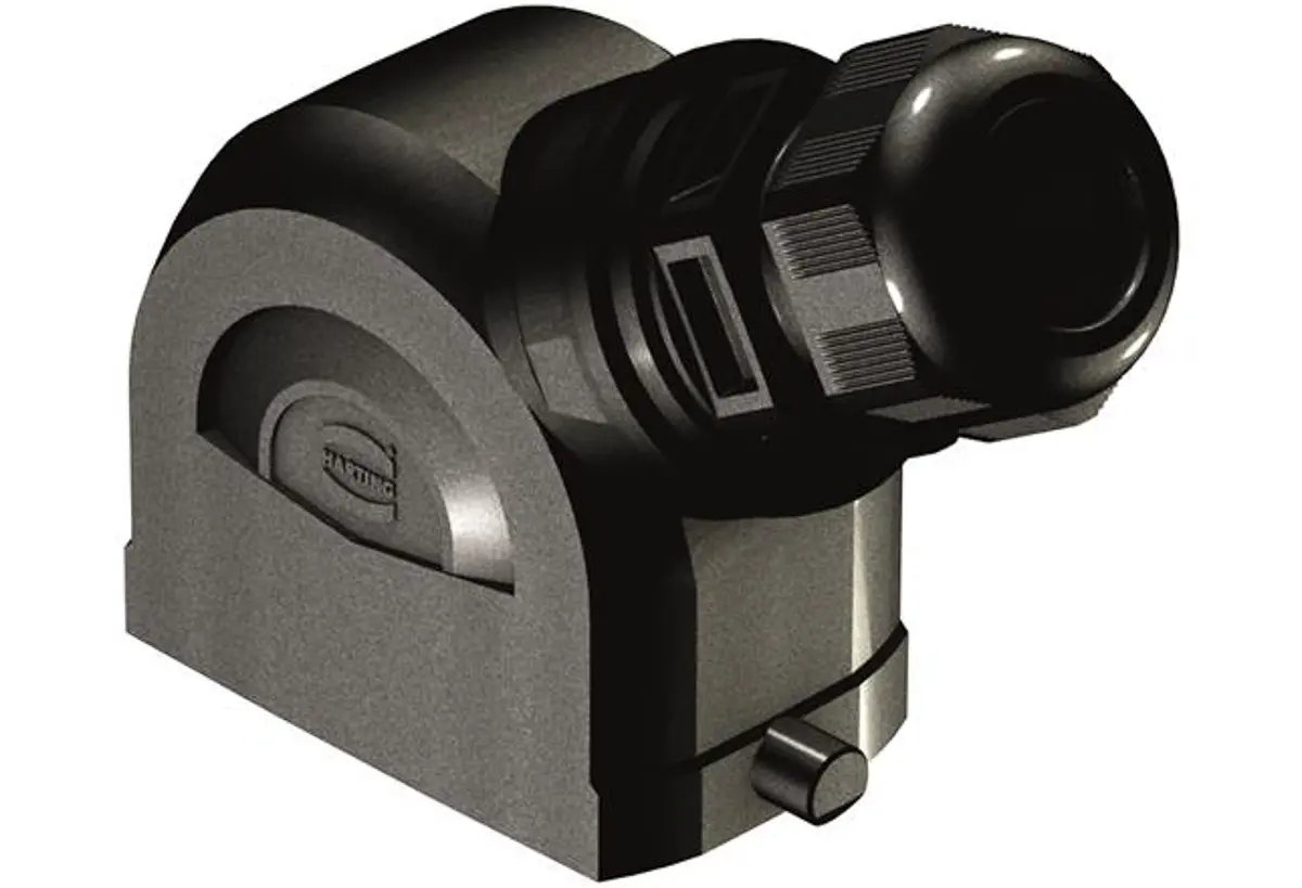 Produktfoto 1 von HARTING Han-Eco B Kappe für robusten Stromversorgungsstecker Einhebel 1 10B Haube, IP66