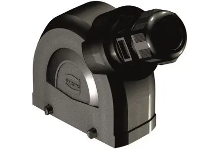 Produktfoto 1 von HARTING Han-Eco B Kappe für robusten Stromversorgungsstecker Doppelter Hebel 2 16B Haube, IP66