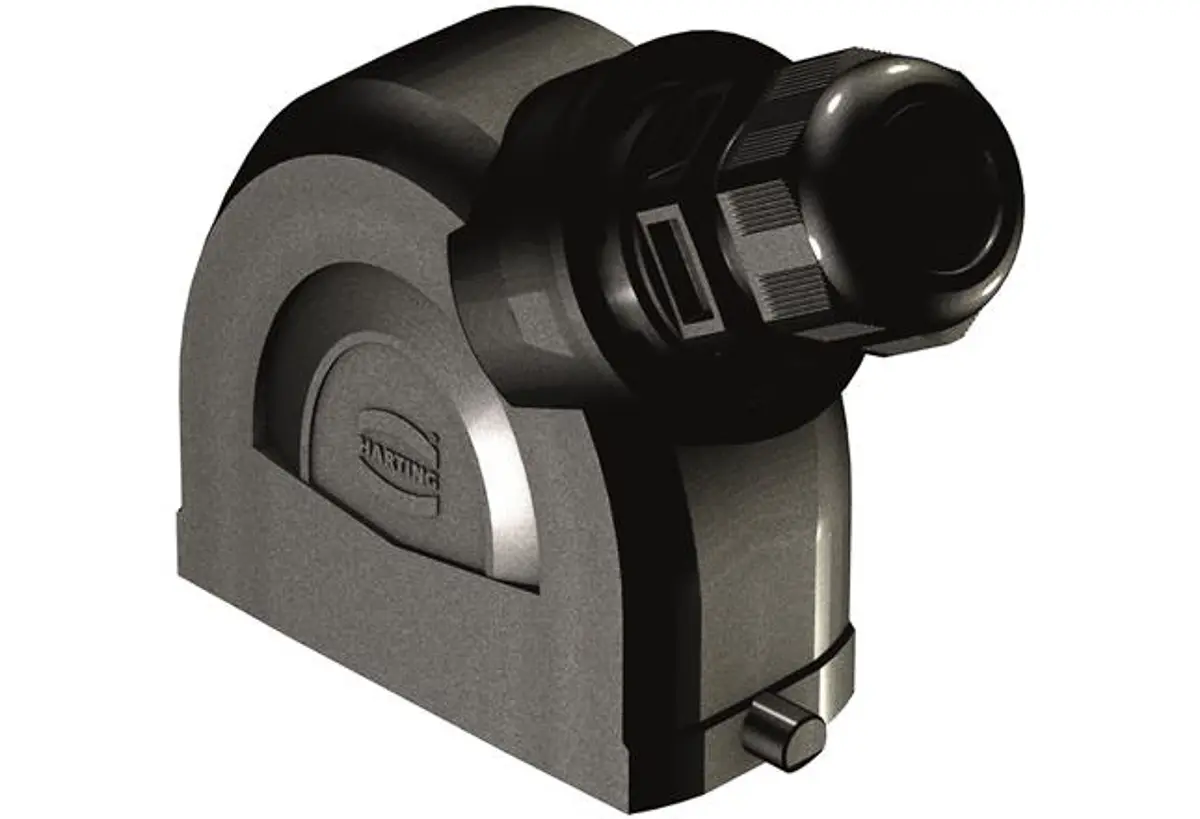 Produktfoto 1 von HARTING Han-Eco B Kappe für robusten Stromversorgungsstecker Einhebel 1 16B Haube, IP66