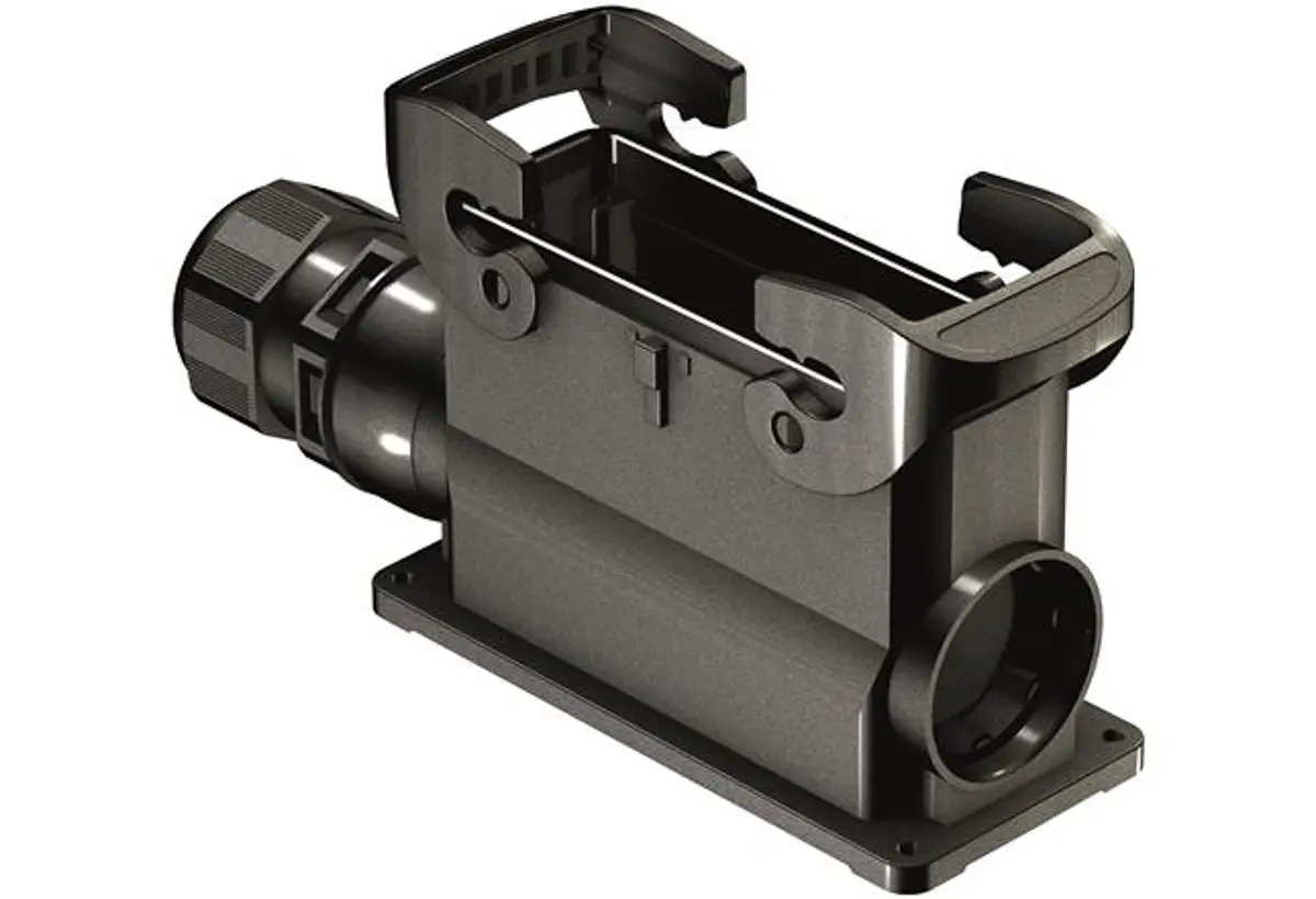 Produktfoto 1 von HARTING Han-Eco B Gehäuse für robusten Stromversorgungsstecker 2 Hebel 2, SMD 24B Gehäuse, IP66