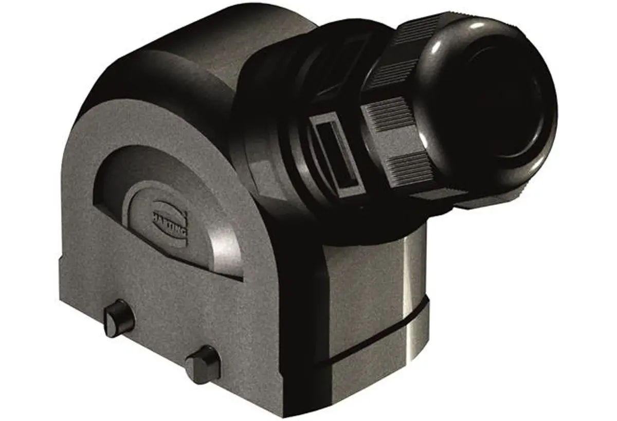 Produktfoto 1 von HARTING Han-Eco B Kappe für robusten Stromversorgungsstecker Doppelter Hebel 2 10B Haube, IP66