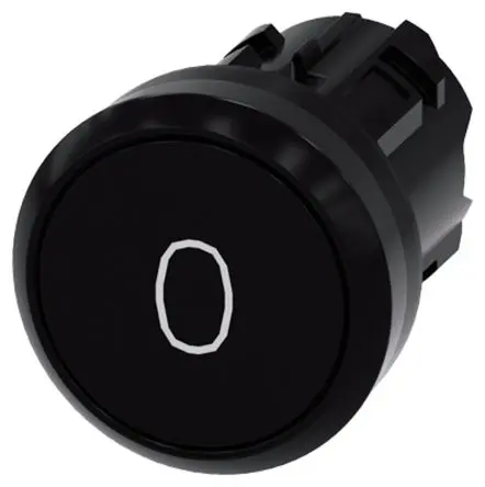 Produktfoto 1 von Siemens SIRIUS ACT 3SU10 Drucktastenkopf Ø 22mm, Schwarz Tastend Rund Kunststoff, IP66