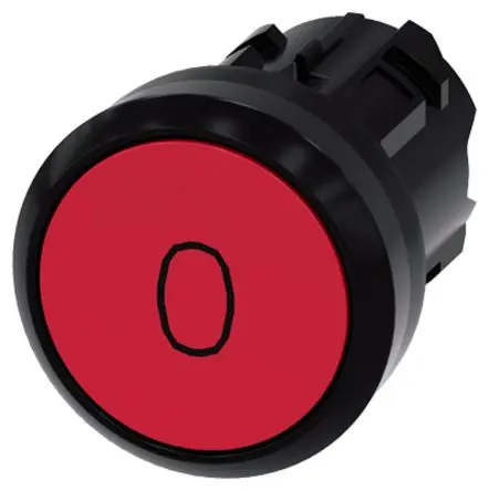 Produktfoto 1 von Siemens SIRIUS ACT Drucktastenkopf Ø 22 mm, Rot Tastend Rund Rund Kunststoff, IP66
