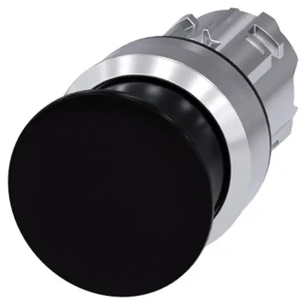 Produktfoto 1 von Siemens SIRIUS ACT Drucktastenkopf Ø 22 mm, Schwarz Tastend Rund Rund Metall, IP66