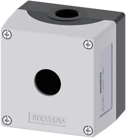 Produktfoto 1 von Siemens SIRIUS ACT 3SU18 Drucktastengehäuse x Ø 22 mm, Grau, Metall, IP66, IP67, IP69