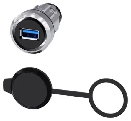 Produktfoto 1 von Siemens SIRIUS ACT Drucktastenkopf Ø 22 mm, Silber Rastend Flach Rund Metall, IP65