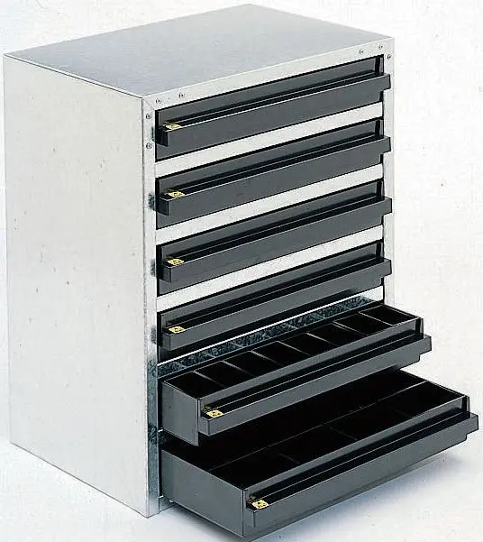 Produktfoto 1 von Raaco ESD-Schrank, 6-Fächer 6 Abt./Einsatz
