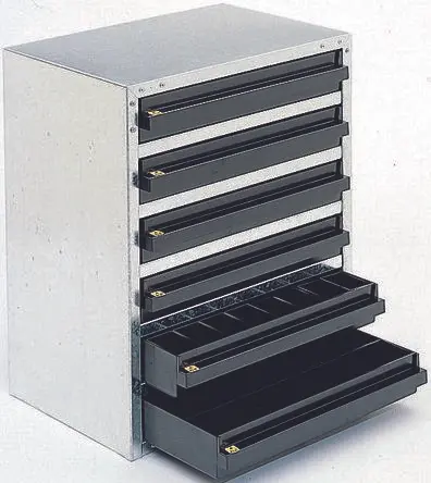 Produktfoto 1 von Raaco ESD-Schrank, 6-Fächer 6 Abt./Einsatz