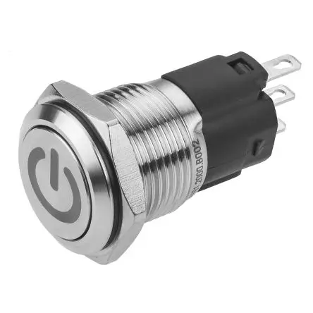 Produktfoto 1 von EAO 82 Druckschalter Rastend Panel Ø 16 mm, 1-poliger Umschalter / 3A 240 V dc 240 V ac, IP65, IP67