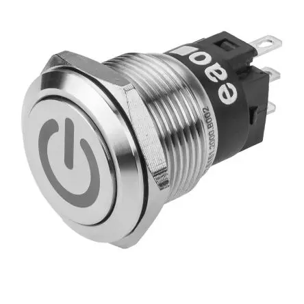 Produktfoto 1 von EAO 82 Druckschalter Rastend Panel Ø 19 mm, 1-poliger Umschalter / 3A 240 V dc 240 V ac, IP65, IP67