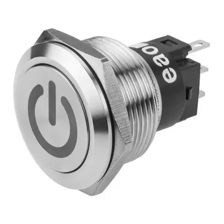 Produktfoto 1 von EAO 82 Druckschalter Rastend Panel Ø 22.3 mm, 1-poliger Umschalter / 3A 240 V dc 240 V ac, IP65, IP67