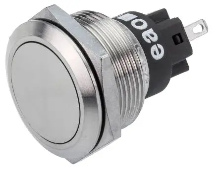 EAO 82 Druckschalter Rastend Panel Ø 22.3 mm, 1-poliger Umschalter / 600mA 36 V dc 36 V ac, IP65, IP67