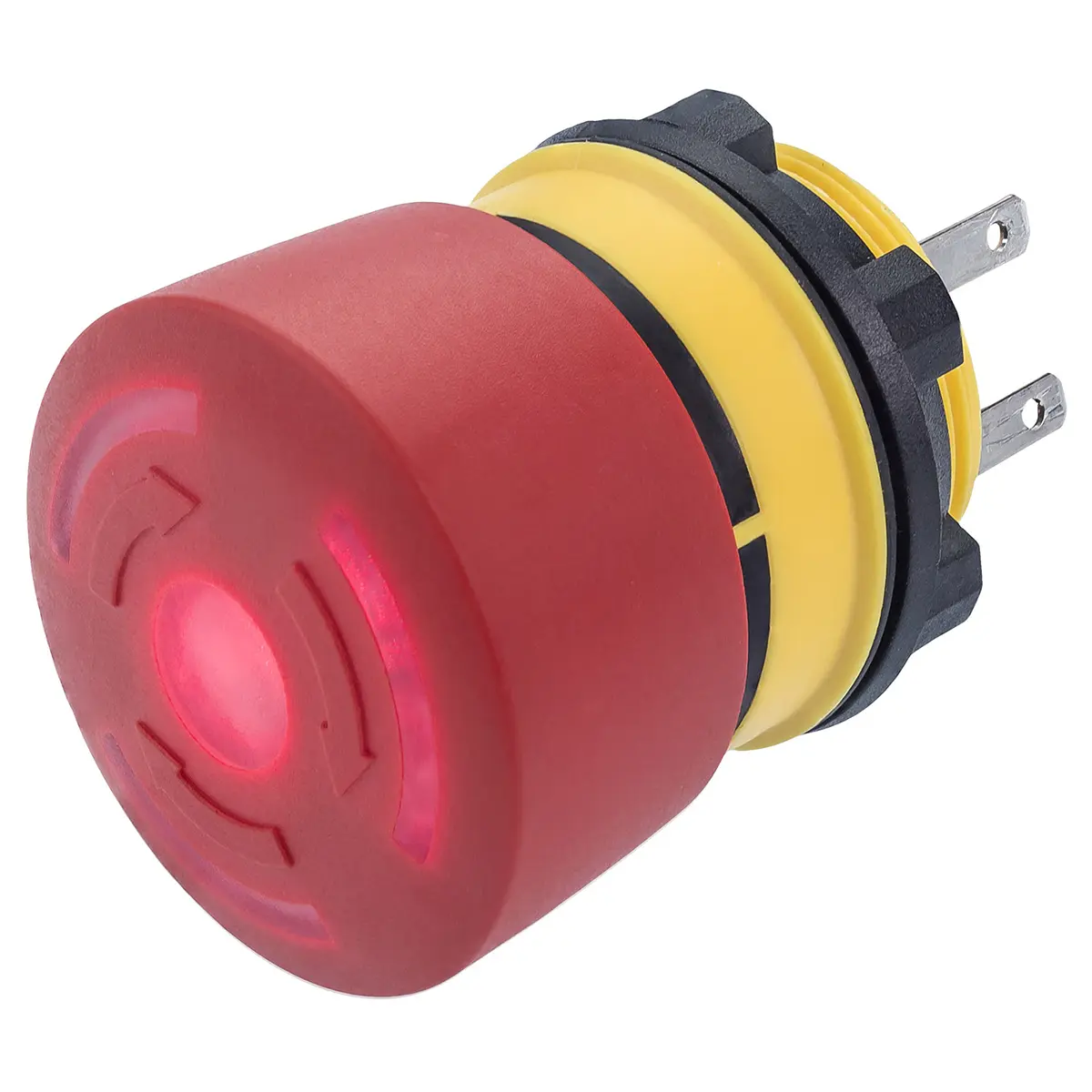 Produktfoto 1 von EAO 84 Not-Aus-Drucktaster, Ø 22 mm, 1 Schließer/1 Öffner, Rot Beleuchtet IP65, IP40, x 26 mm, Drehfreigabe