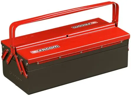Produktfoto 1 von Facom Werkzeugkoffer Schwarz, Rot, L. 475 mm B. 220mm H. 475 mm, 3.4 kg, Vorhängeschloss