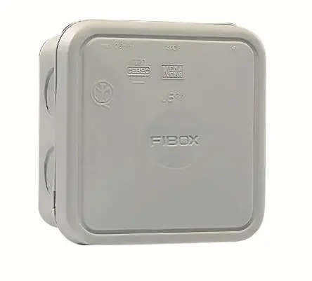 Produktfoto 1 von Fibox Polypropylen Abzweigdose Hellgrau IP65 5 Breite 90mm Höhe 49 mm Länge 90 mm