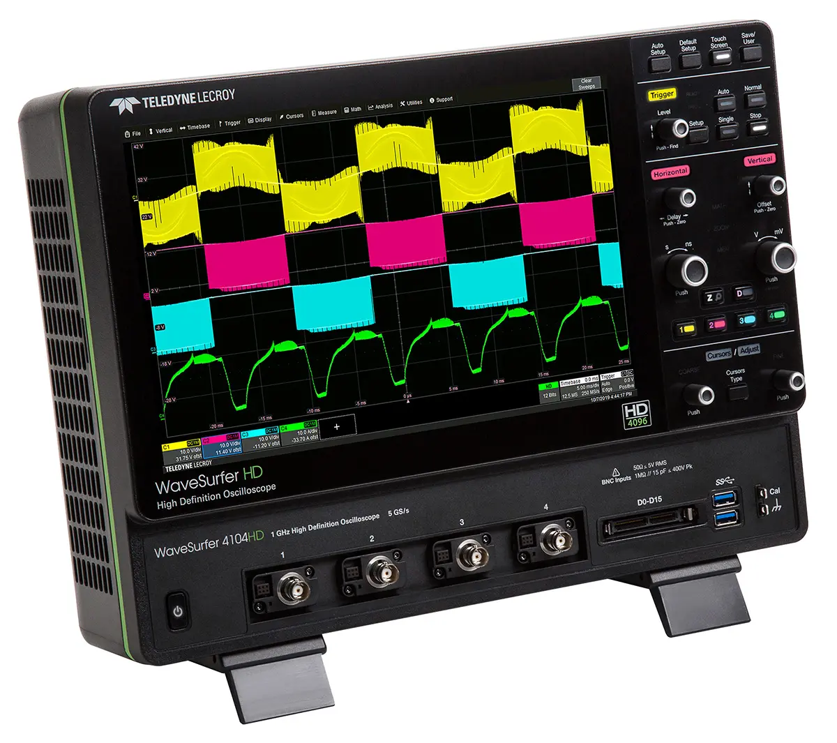 Produktfoto 1 von Teledyne LeCroy Der WaveSurfer 4104HD ist voll geladen Oszilloskop 4-Kanal Analog 1GHz, ISO-kalibriert