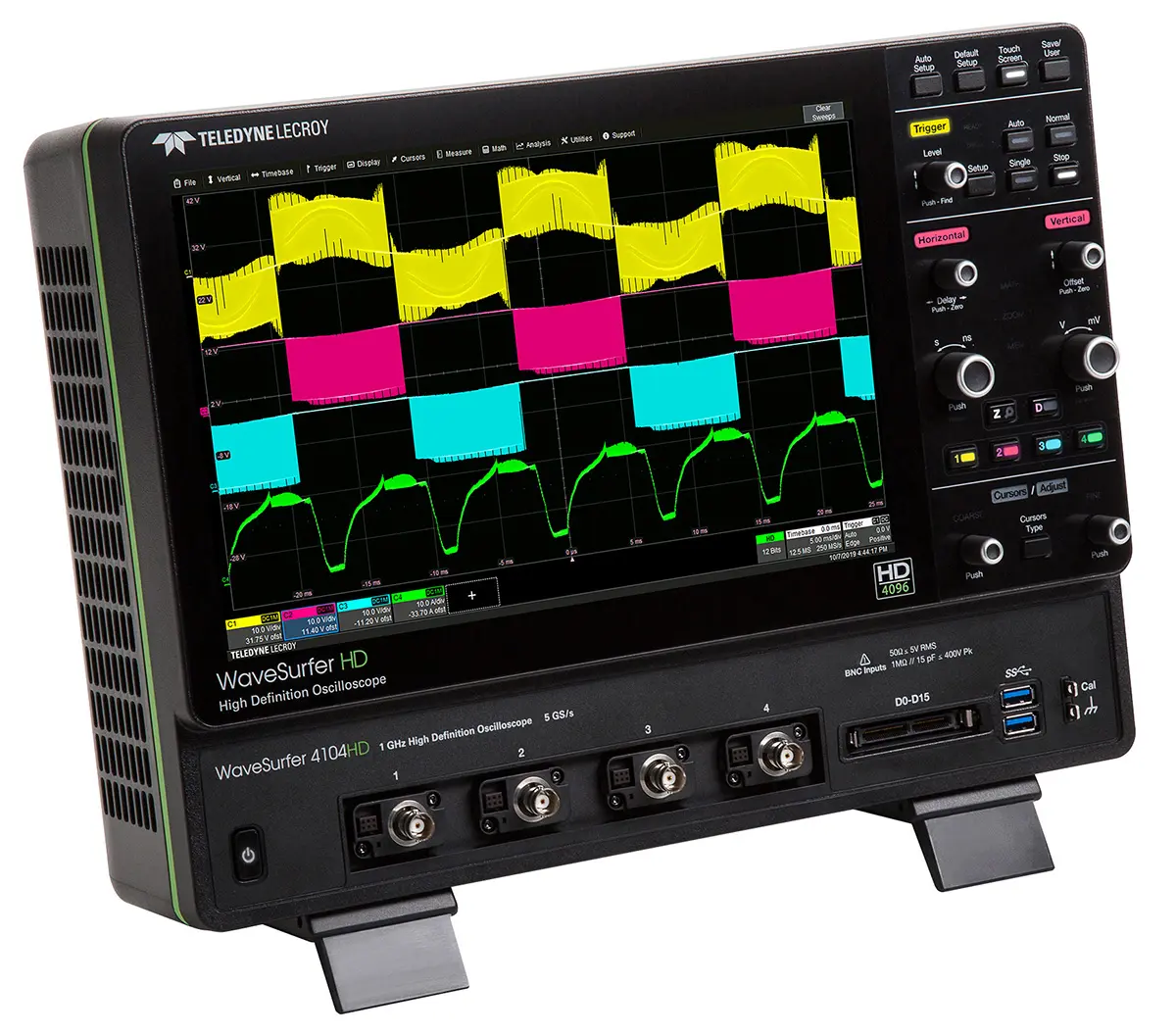 Produktfoto 1 von Teledyne LeCroy Der WaveSurfer 4104HD ist voll geladen Oszilloskop 4-Kanal Analog 1GHz, DKD/DAkkS-kalibriert