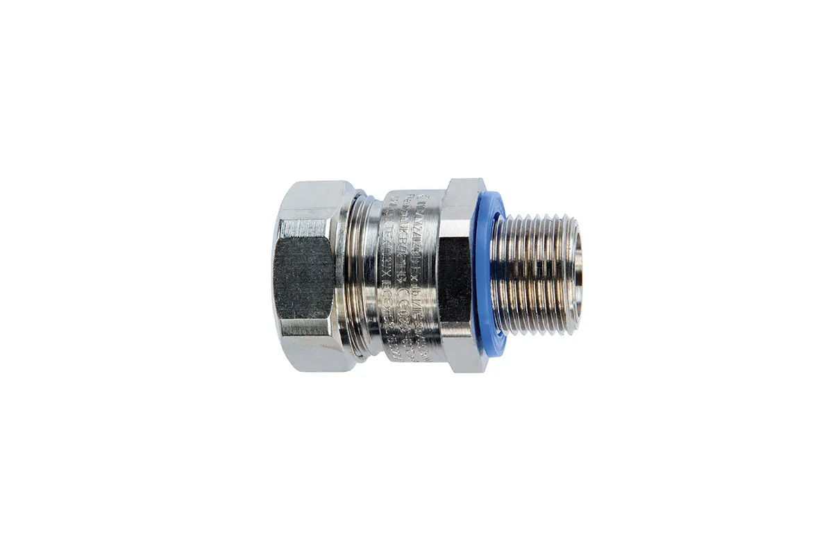 Produktfoto 1 von Flexicon LTP EXD Messing Kabelrohr Befestigung Typ Flammgeschützte Barriereverschraubung (Npt-Gewinde) M20 20 mm Silber