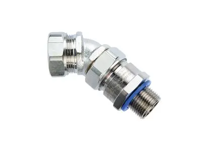 Produktfoto 1 von Flexicon LTP EXD 45 Messing Kabelrohr Befestigung Kabelrohr M20 20 mm Silber Nickel-Finish IP68, IP67, IP66