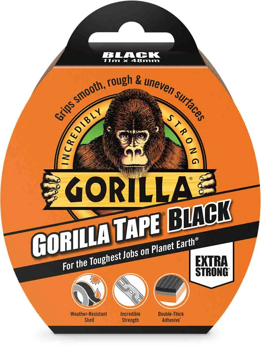 GORILLA GLUE EUROPE LTD Gorilla Tape Panzerband, Polyethylengewebe Schwarz