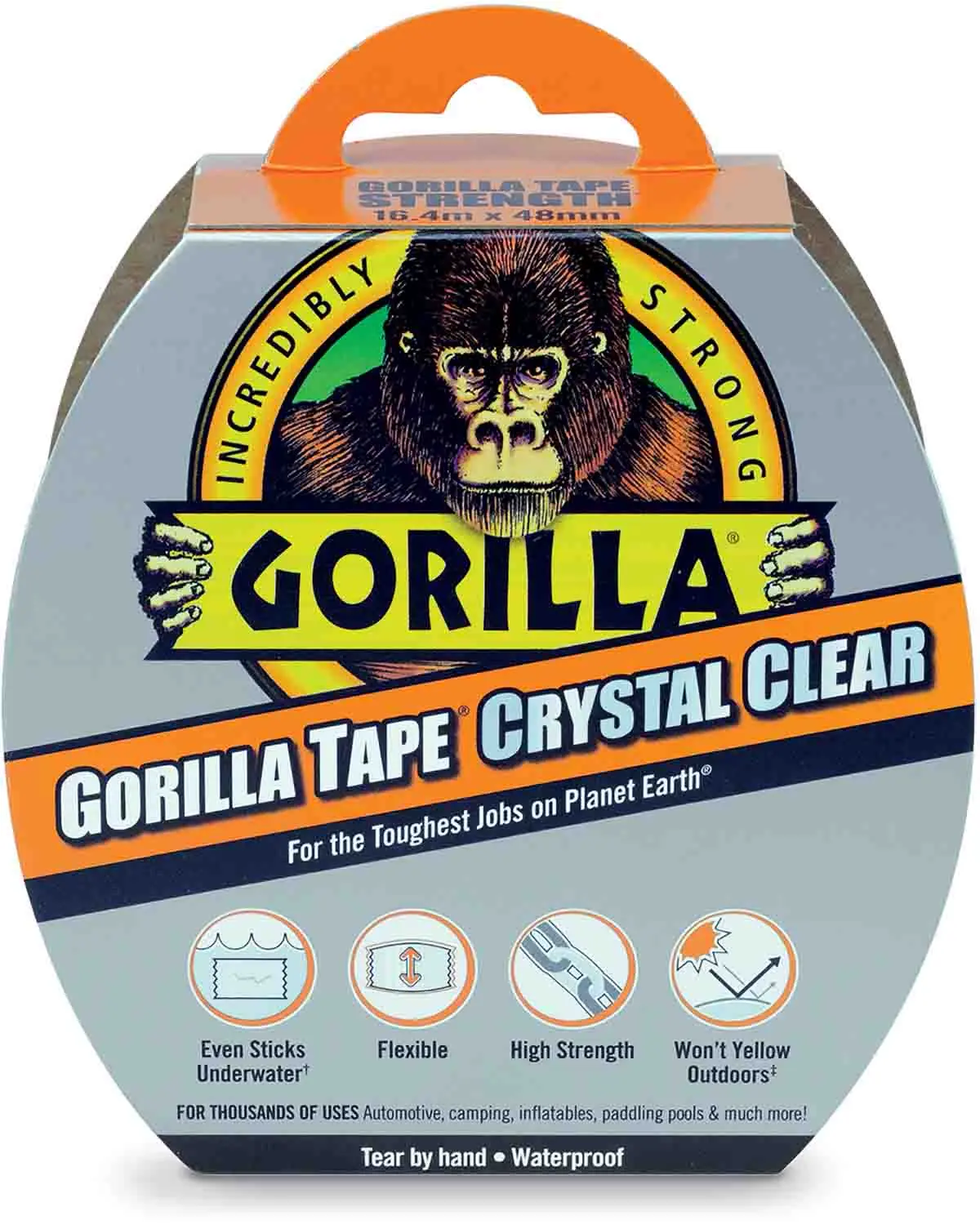 Produktfoto 1 von GORILLA GLUE EUROPE LTD Gorilla Clear Repair Panzerband, Polyethylen Klar, 0.18 mm x 48 mm x 8.2 m
