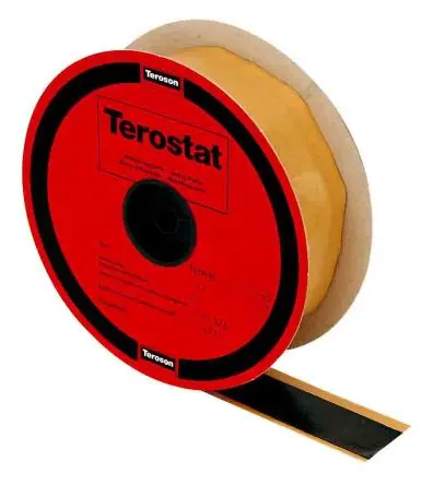 Teroson Teroson RB 81 Butyl Gummi Klebeband, selbstverschweissend, Schwarz, Stärke 2 mm, 60mm x 20 m