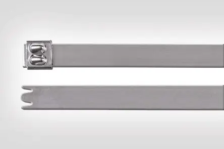 Produktfoto 1 von HellermannTyton MBT Edelstahl Kabelbinder Nicht lösbar Metallisch 12.3mm x 521 mm